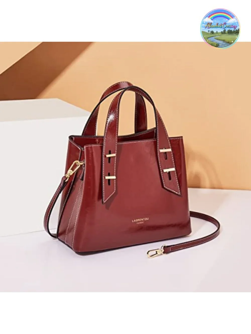 Genuine Leather Satchel Handbag Crossbody Top-Handle Shoulder Tote Purse